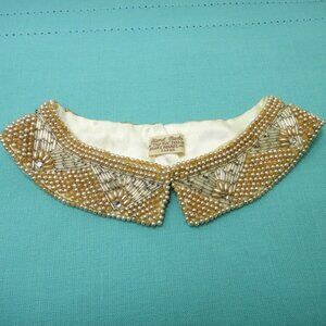 Vintage Handmade Beaded Collar Necklace  Baar & Beards JAPAN Top Hit Fashion VTG